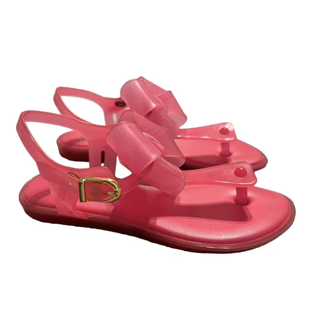 Mel By Melissa Sz 11 Pink Bow Solar Sandals